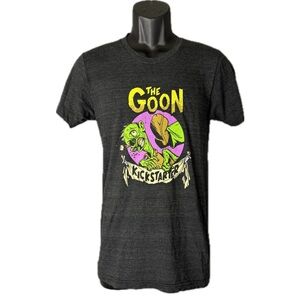 The Goon Movie Kickstarter Tee - Charcoal with Neon Print American Apparel Sz S